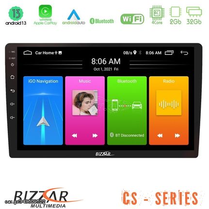 Bizzar CS Series 4Core Android 13 2+32GB Navigation Multimedia Tablet 9"