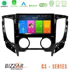 Bizzar CS Series 4Core Android13 2+32GB Mitsubishi L200 2016-> & Fiat Fullback (Manual A/C) Navigation Multimedia Tablet 9"