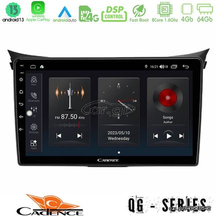 Cadence QG Series 8Core Android13 4+64GB Hyundai i30 2012-2017 Navigation Multimedia Tablet 9"