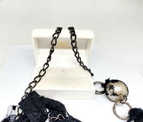Μοναδικό κολιέ χειροποίητο σε μαύρους τόνους με χάντρες και ζιργκόν πέτρες Α9536 ΤΙΜΗ 85 ΕΥΡΩ-thumb-3