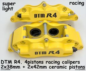 R4 YELOOW DTM 4 PISTON CALIPERS FOR DISKS 325mm-345mm
