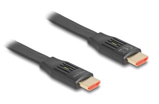 DELOCK καλώδιο HDMI 81002, flat, 8K/60Hz, 48 Gbps, eARC, HDR, 2m, μαύρο