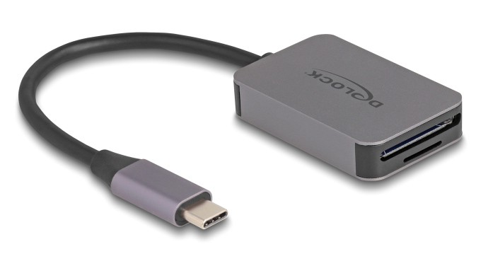 DELOCK card reader 91009 για SD & micro SD, USB-C, 5 Gbps, γκρι
