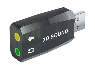 POWERTECH κάρτα ήχου USB CAB-U036, 5.1CH, έξοδος μικροφώνου & ακουστικού