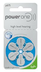 POWER ONE μπαταρίες ακουστικών βαρηκοΐας P675, mercury free, 1.45V, 6τμχ