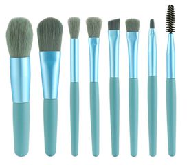 ROXXANI σετ πινέλων μακιγιάζ BTHU-0015, μπλε, 8τμχ