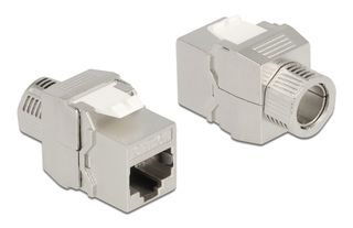 DELOCK keystone module RJ45 σε LSA 87032, Cat.6A, ασημί