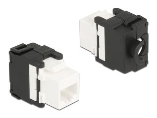 DELOCK keystone module RJ45 σε LSA 180° 87034, Cat.6A, λευκό