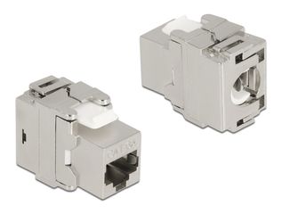 DELOCK keystone module RJ45 σε LSA 180° 87036, Cat.6A, ασημί