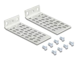 DELOCK σετ βάσεις τοποθέτησης για rack 66236, ασημί, 2τμχ