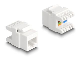 DELOCK keystone module RJ45 σε LSA Cat.6A 88131, toolfree, λευκό