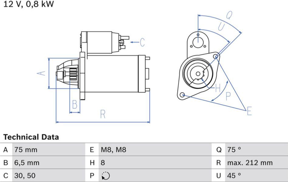 Bosch Μίζα - 0 986 014 371