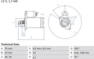 Bosch Μίζα - 0 986 018 180