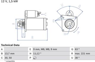 Bosch Μίζα - 0 986 022 790
