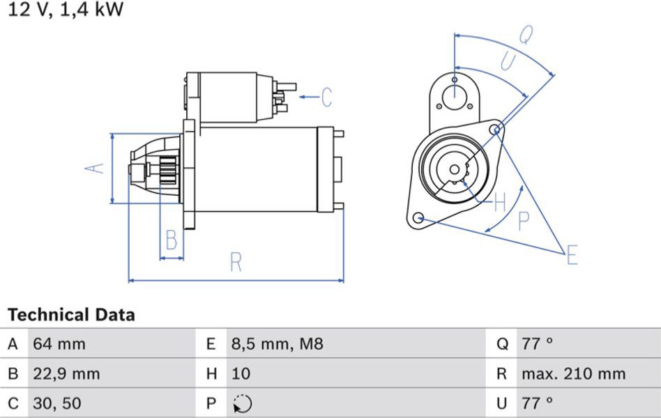 Bosch Μίζα - 0 986 025 080