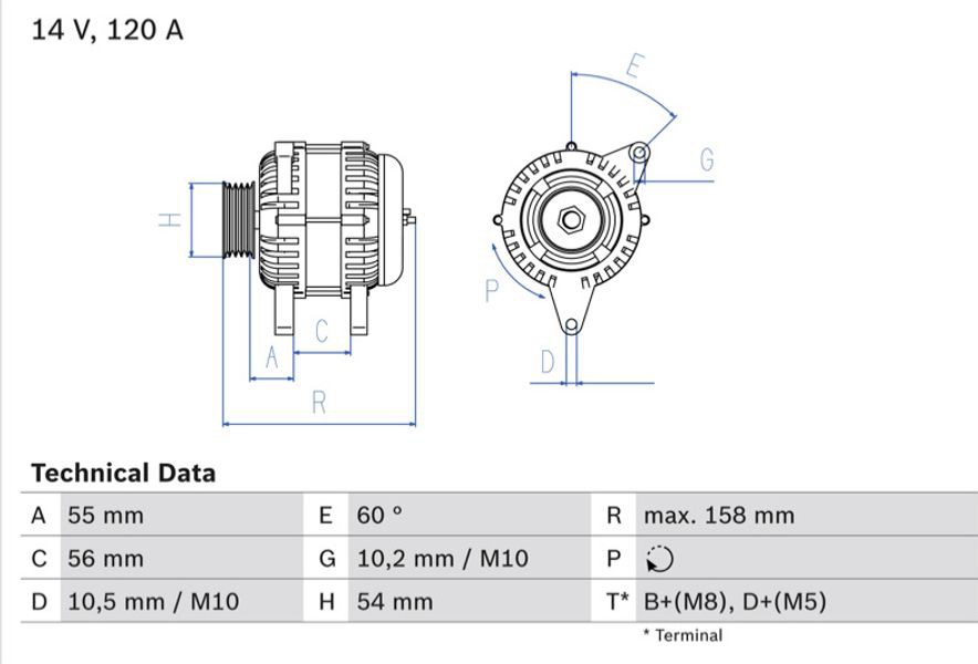 Bosch Γεννήτρια - 0 986 044 410