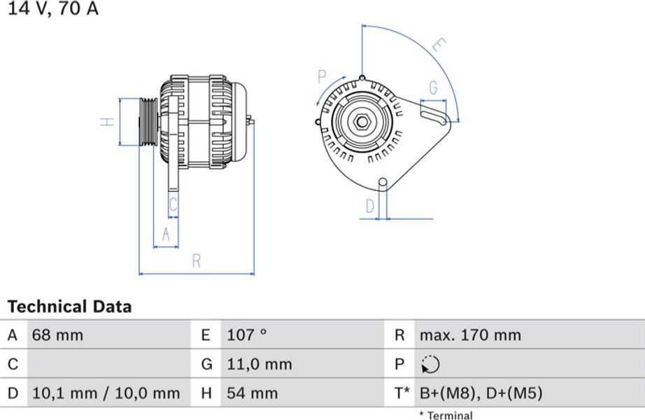 Bosch Γεννήτρια - 0 986 080 560