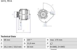 Bosch Γεννήτρια - 0 986 080 560