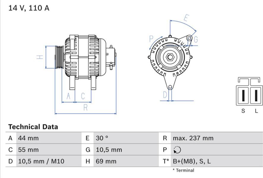 Bosch Γεννήτρια - 0 986 080 640