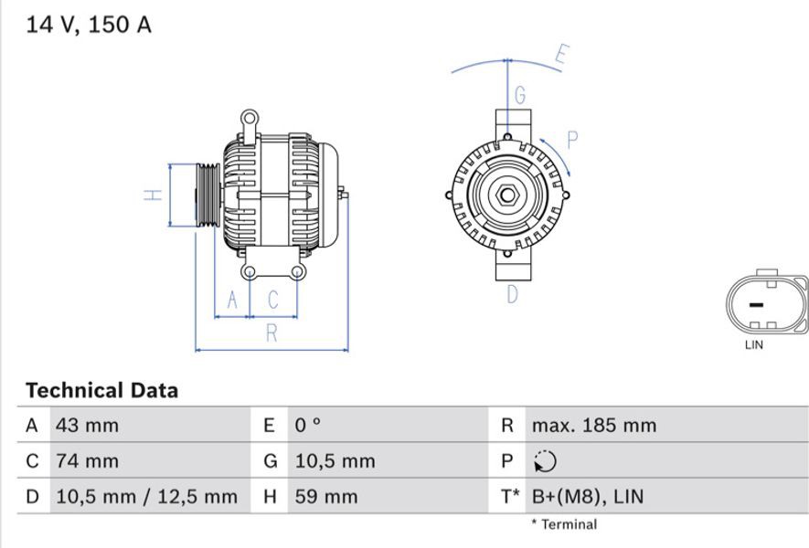 Bosch Γεννήτρια - 0 986 082 580