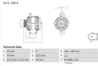 Bosch Γεννήτρια - 0 986 082 580