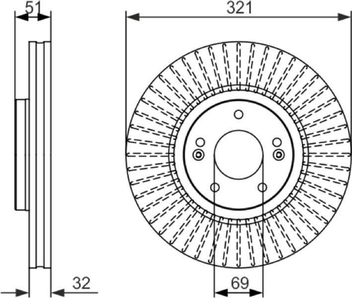 Bosch Δισκόπλακα - 0 986 479 692