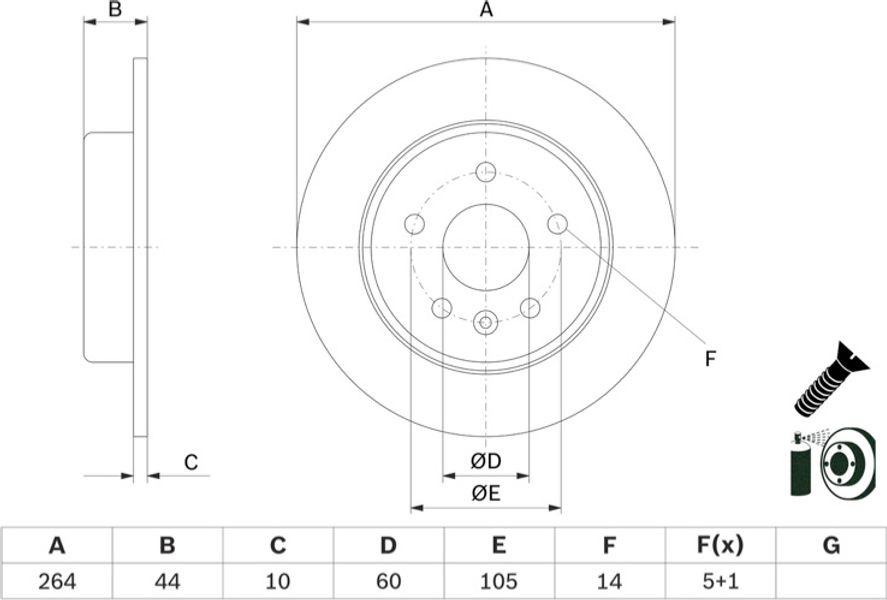 Bosch Δισκόπλακα - 0 986 479 D89