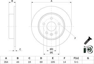 Bosch Δισκόπλακα - 0 986 479 D89