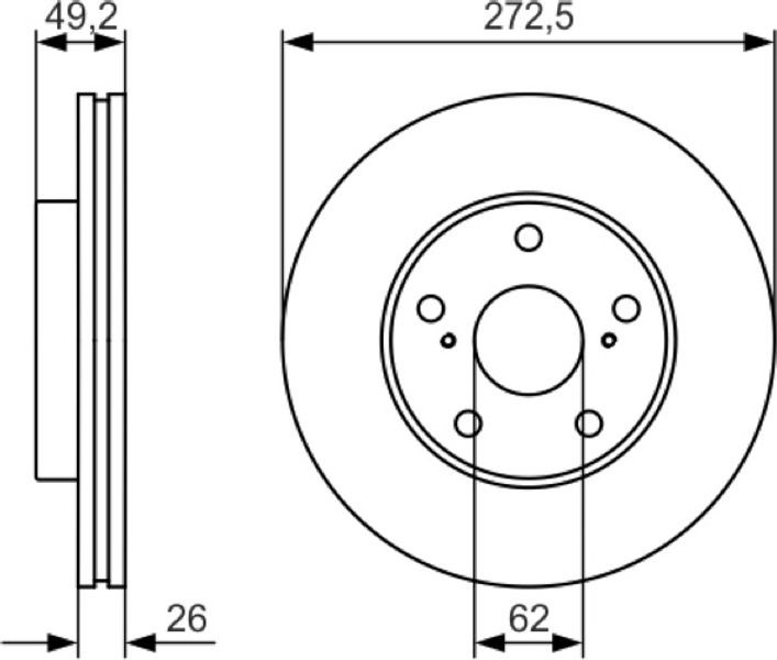 Bosch Δισκόπλακα - 0 986 479 R45