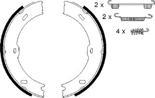 Bosch Σετ Σιαγόνων φρένων, Χειρόφρενο - 0 986 487 720