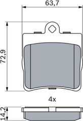 Bosch Σετ τακάκια, Δισκόφρενα - 0 986 494 016