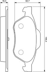 Bosch Σετ τακάκια, Δισκόφρενα - 0 986 494 034