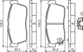Bosch Σετ τακάκια, Δισκόφρενα - 0 986 494 618