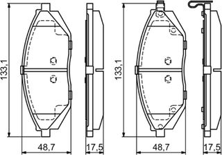 Bosch Σετ τακάκια, Δισκόφρενα - 0 986 494 684
