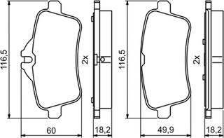 Bosch Σετ τακάκια, Δισκόφρενα - 0 986 494 783