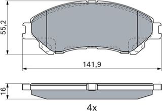 Bosch Σετ τακάκια, Δισκόφρενα - 0 986 494 936
