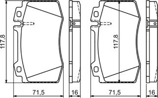 Bosch Σετ τακάκια, Δισκόφρενα - 0 986 495 278