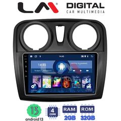 LM Digital - LM ZL4457 GPS Οθόνη OEM Multimedia Αυτοκινήτου για Dacia Santero 2012  2019 (BT/GPS/WIFI)