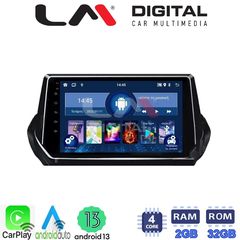 LM Digital - LM ZN4375 GPS Οθόνη OEM Multimedia Αυτοκινήτου για PEUGEOT 208-2008 2012  (CarPlay/AndroidAuto/BT/GPS/WIFI/GPRS)