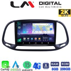LM Digital - LM ZQ8197 GPS Οθόνη OEM Multimedia Αυτοκινήτου για Fiat Doblo - Combo 2015  2018 (CarPlay/AndroidAuto/BT/GPS/WIFI/G
