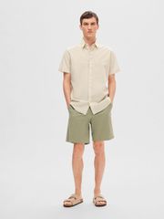 Selected Ανδρική Chino Βερμούδα 16092256 Vetiver-thumb-2