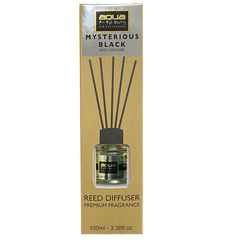 Κωδ.288848 Αρωματικό Χώρου Mysterious Black Home Reed Diffuser με 6 Στικς Aqua 100 ml - 1 τμχ τηλ.215-215-8211