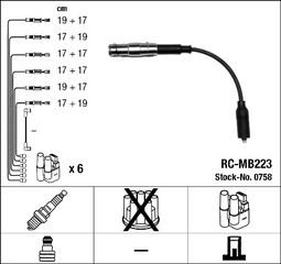 Σετ Μπουζοκαλώδια MERCEDES C (CL203), C T-MODEL (S202), C T-MODEL (S203), C (W202), C (W203), CLK (A208), CLK (A209), CLK (C208), CLK (C209), E T-MODEL (S210) 2.4-5.5 12.96-