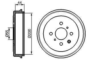 Ταμπούρο φρένου CITROEN C1, C1 II; PEUGEOT 107, 108; SUZUKI SPLASH, SWIFT III; TOYOTA AYGO, AYGO/HATCHBACK 1.0-1.5 02.05-