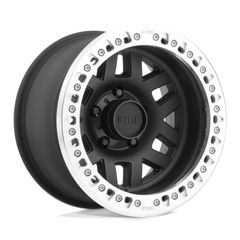 KMC KM229 Machete Crawl Beadlock Satin Black Machined Ring 17x9 4X4
