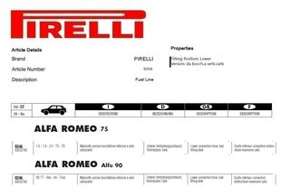 ΣΩΛΗΝΑΣ ΚΑΥΣΙΜΟΥ ALFA ROMEO 75-90 (PIRELLI)-thumb-1