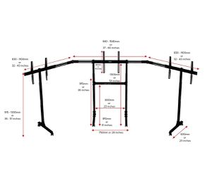 Next Level Racing - Free Standing Triple Monitor Stand / PC