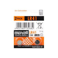 MAXELL αλκαλικές μπαταρίες LR41, 1.5V, 2τμχ