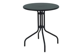 Τραπέζι "VERGO" από μέταλλο σε μαύρο χρώμα Φ60x70