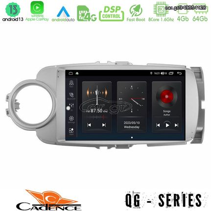 MEGASOUND - Cadence QG Series 8Core Android13 4+64GB Toyota Yaris Navigation Multimedia Tablet 9"